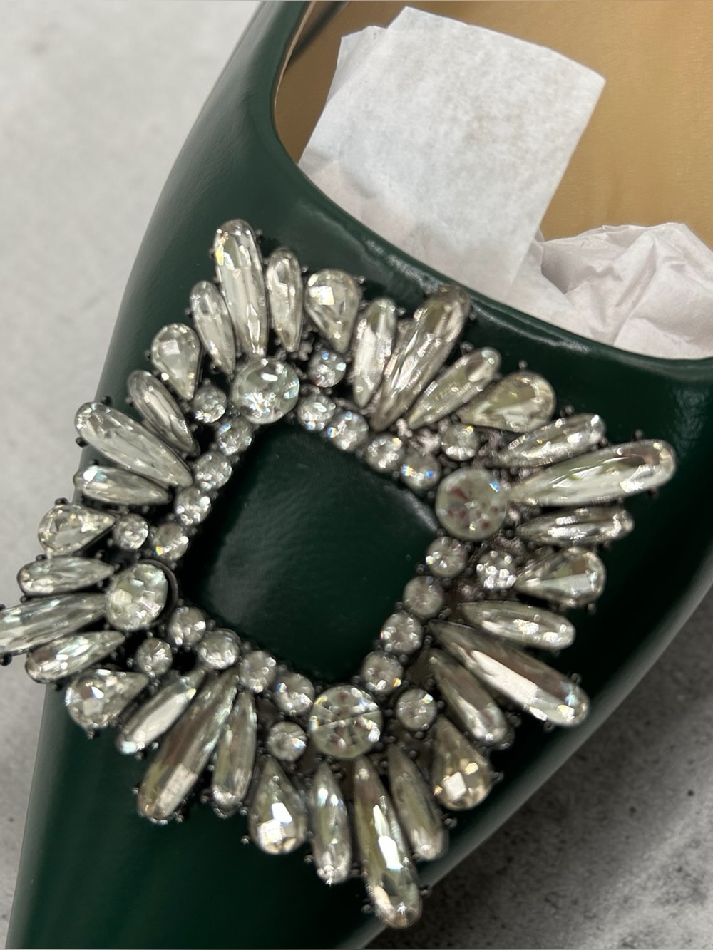 C.Paravano Crystal Dark Green 8.5 New in Box - Picture 2 of 7